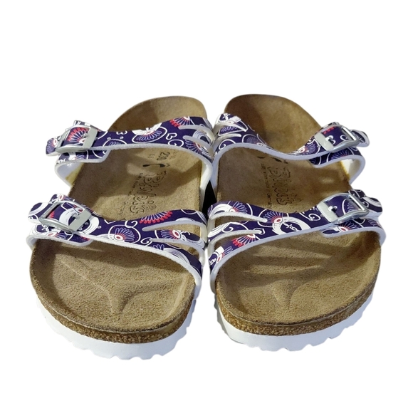 Birkies By Birkenstock Florida Colorful Printed Sandals Size 6 EU 36 - Picture 2 of 11